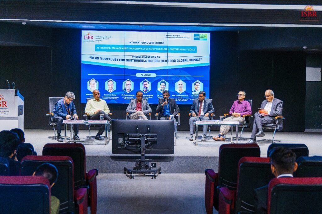 Panel discussion on AI for global sustainability goals at ISBR Business School