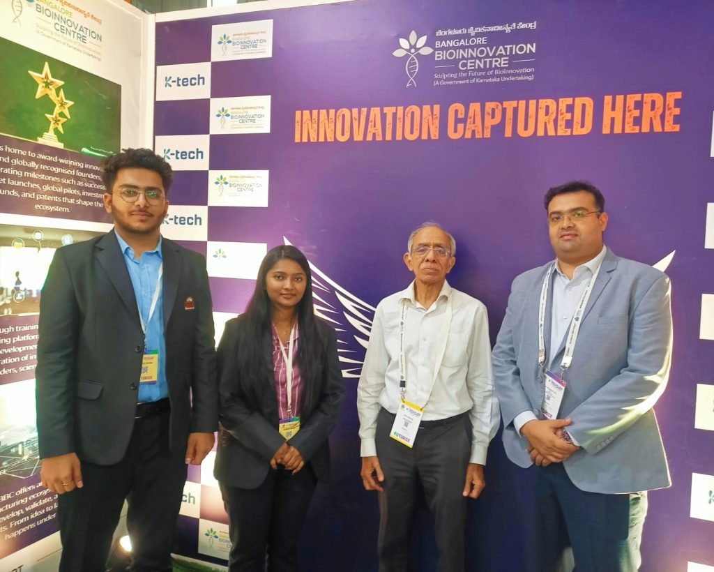 ISBR students with founders and investors at Bangalore Tech Summit 2025.