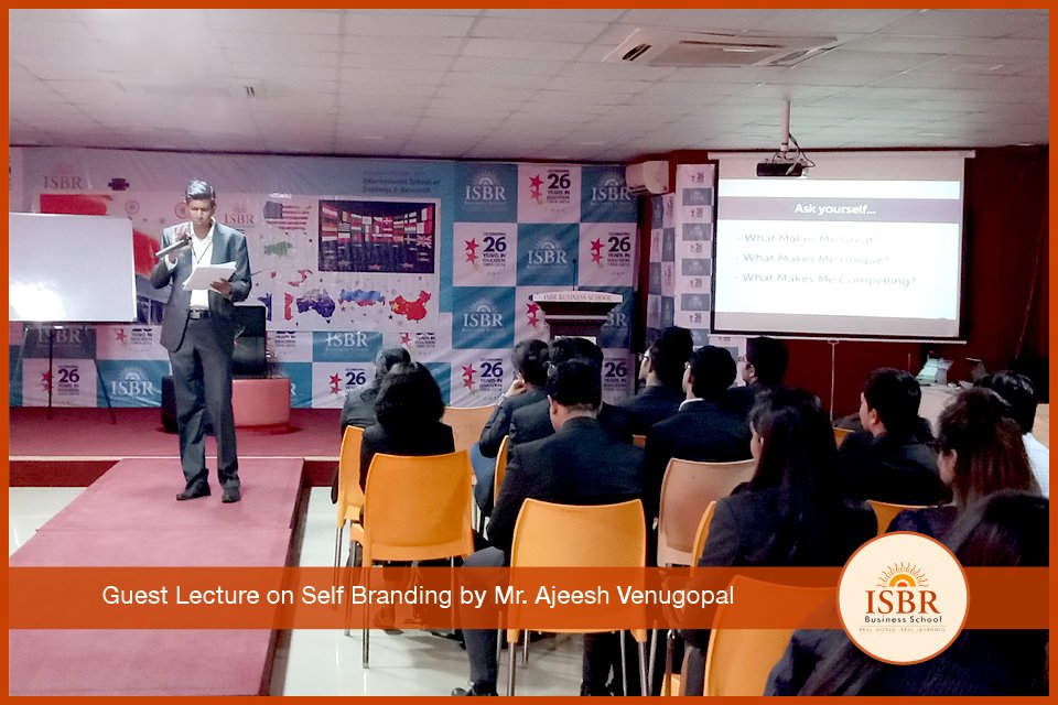 Guest Lecture on Self Branding by Mr Ajeesh Venugopal