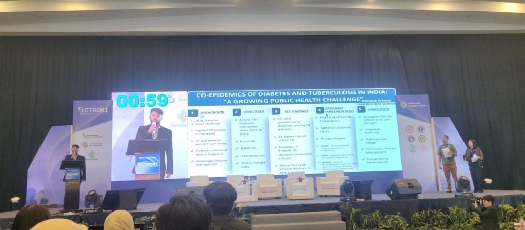 Oral presentation at ICTROMI 2025 on climate change and emerging infectious diseases addressing global health challenges.