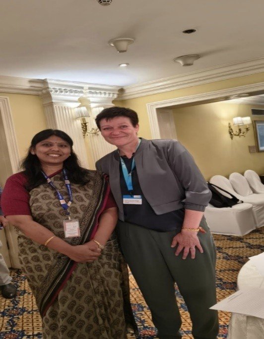 Dr. Karpagavalli G interacting with the Thuringia business delegation during the FICCI event in Bengaluru.
