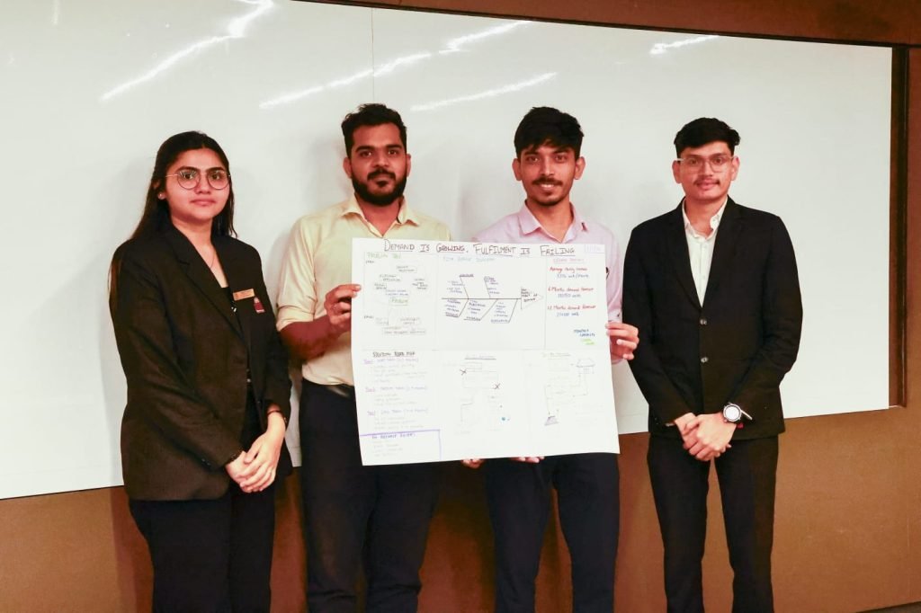 MBA students participating in Supply Chain Hackathon 2026 at ISBR Business School solving real-world supply chain management problems